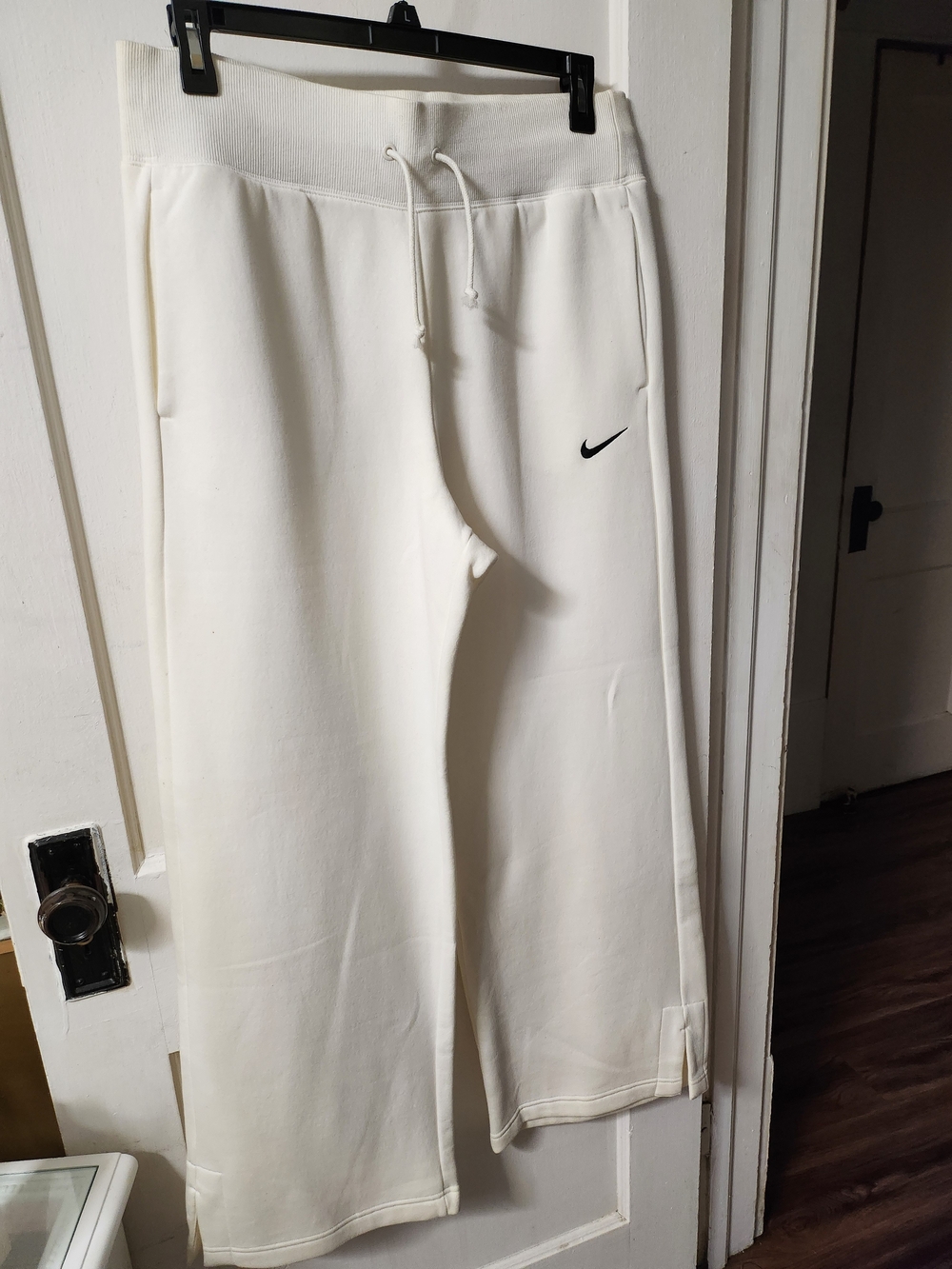 Nike White Wide Leg Sweatpants